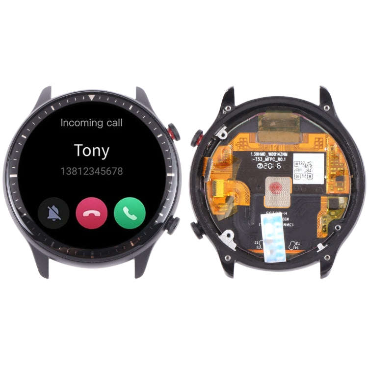Original LCD Screen For Amazfit GTR 2 Digitizer Full Assembly With Frame(Black)