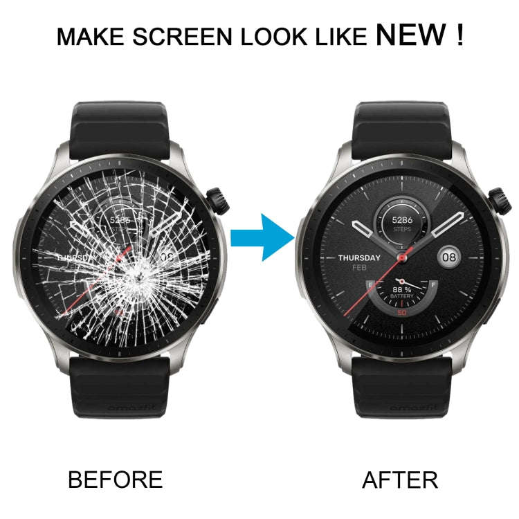 Original LCD Screen For Amazfit GTR 4 Digitizer Full Assembly With Frame (Silver)