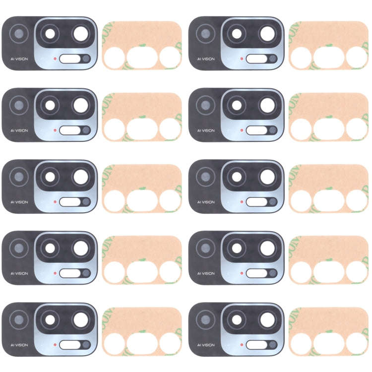 10 PCS Back Camera Lens for Xiaomi Redmi Note 10T 5G