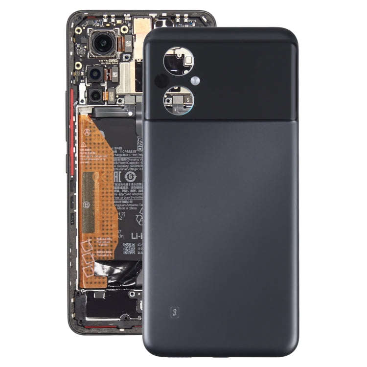 For Xiaomi Poco M5 / Poco M5 India Original Battery Back Cover(Black)