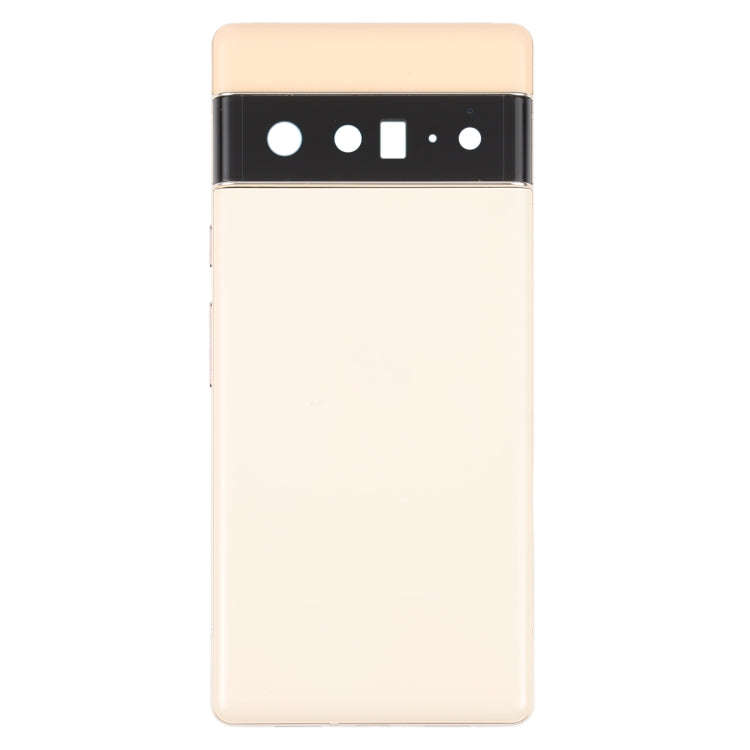 For Google Pixel 6 Pro Battery Back Cover with Middle Frame(Gold)