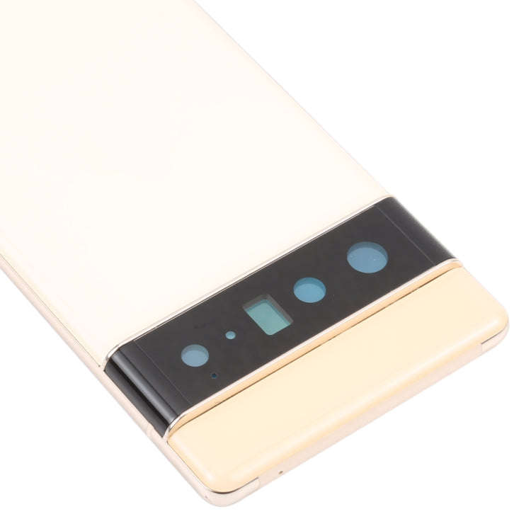 For Google Pixel 6 Pro Battery Back Cover with Middle Frame(Gold)