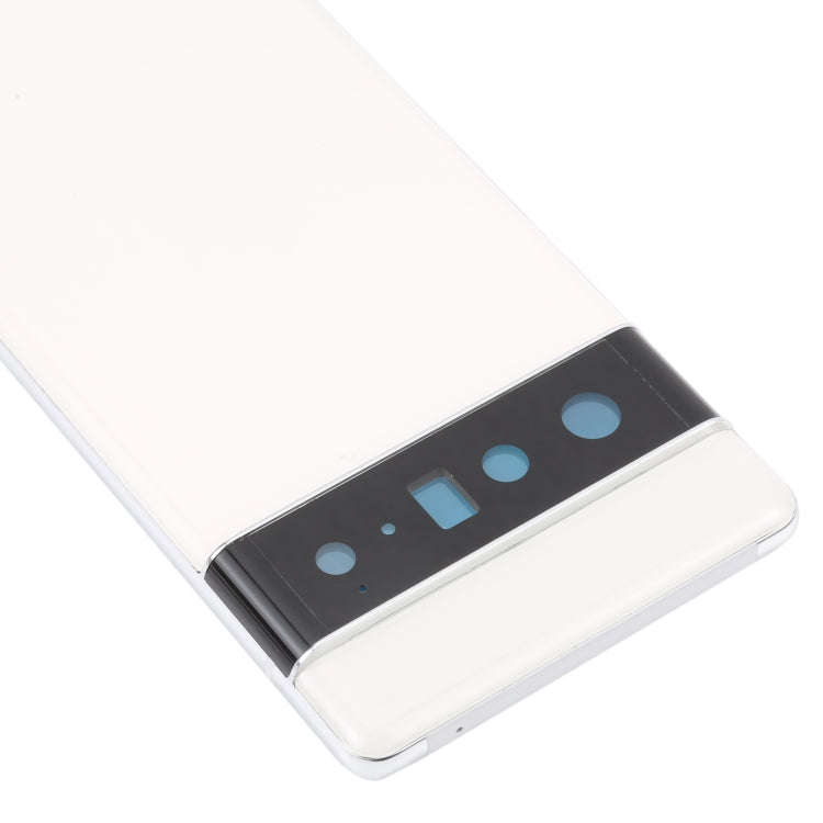 For Google Pixel 6 Pro Battery Back Cover with Middle Frame(White)