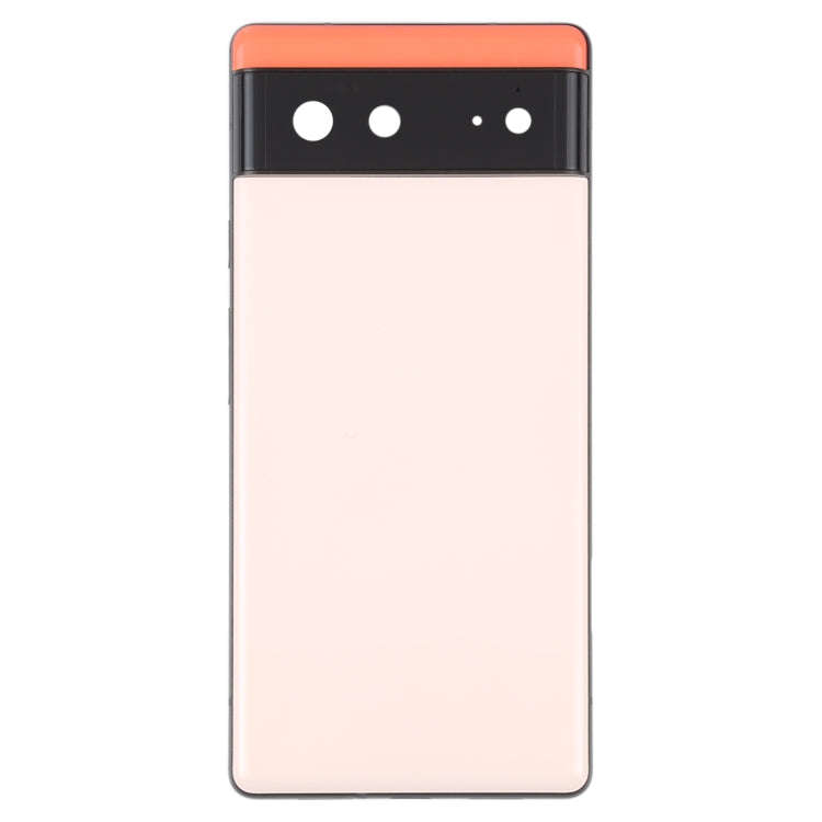 For Google Pixel 6 Battery Back Cover with Middle Frame(Pink)
