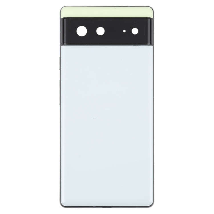 For Google Pixel 6 Battery Back Cover with Middle Frame(White)