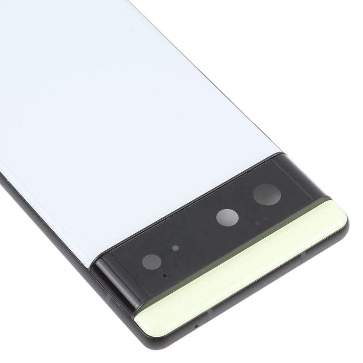 For Google Pixel 6 Battery Back Cover with Middle Frame(White)