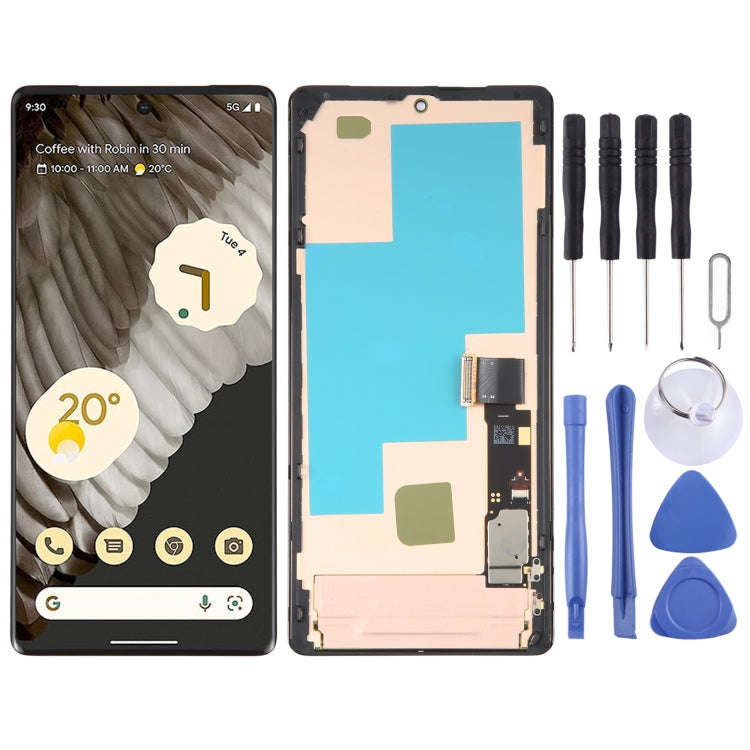 For Google Pixel 7 Pro GV4BC GE2AE Original AMOLED LCD Screen Digitizer Full Assembly with Frame ...