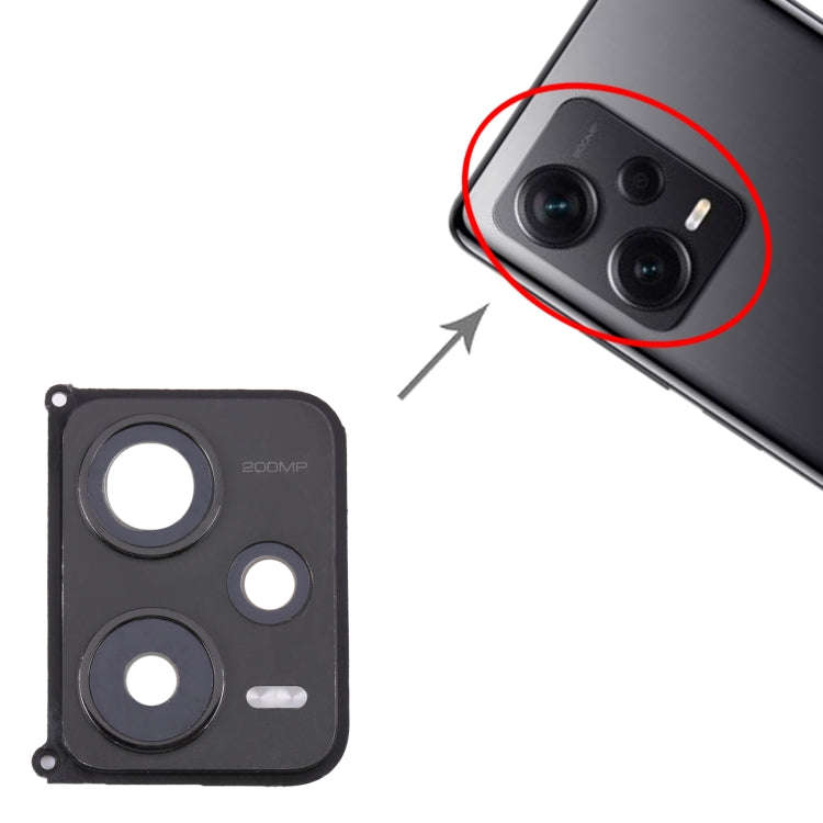 Back Camera Lens Frame for Xiaomi Redmi Note 12 Pro+ (Black)
