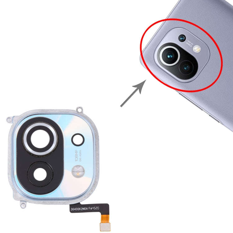 For Xiaomi Mi 11 Back Camera Lens Frame (Blue)