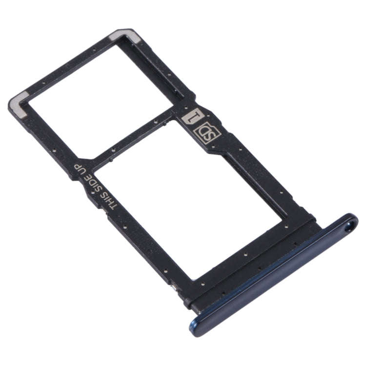 For Motorola Moto One Fusion Plus Original SIM Card Tray + Micro SD Card Tray (Blue)