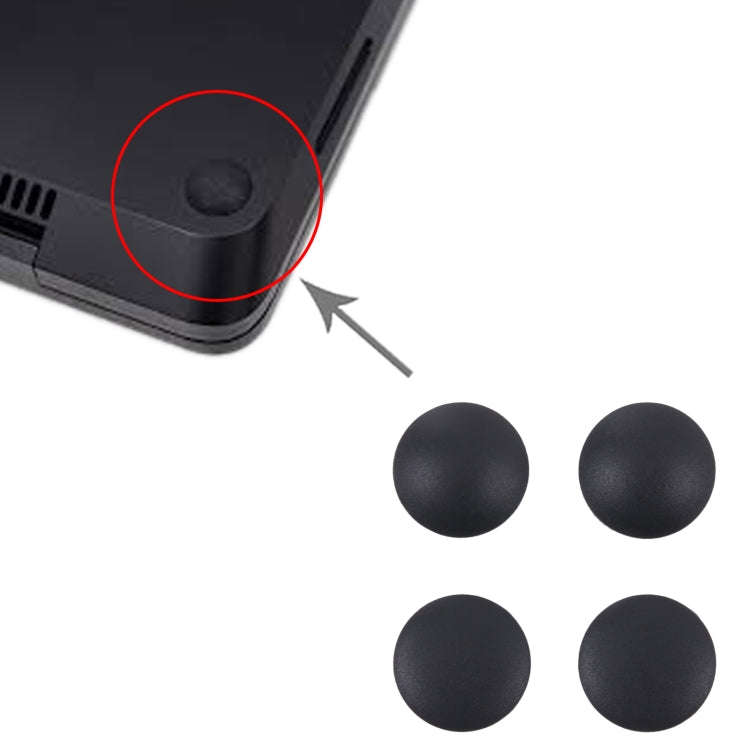 For Microsoft Surface Laptop 3 / Laptop 4 4 in 1 Bottom Case Rubber Mats (Black)