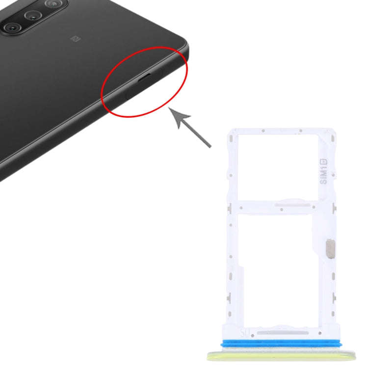 For Sony Xperia 10 IV Original SIM Card Tray + SIM / Micro SD Card Tray (Yellow)
