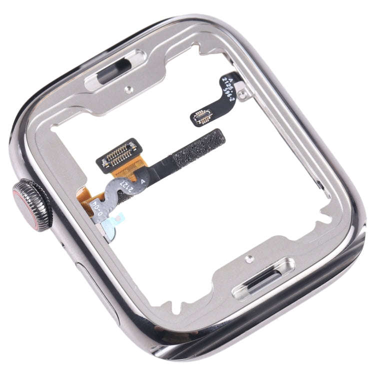 For Apple Watch Series 7 45mm Stainless Steel Middle Frame Bezel Plate with Loudspeaker / Power /...