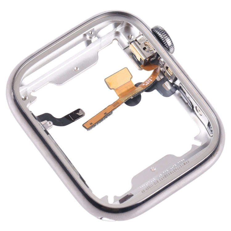 For Apple Watch Series 7 45mm Stainless Steel Middle Frame Bezel Plate with Loudspeaker / Power /...