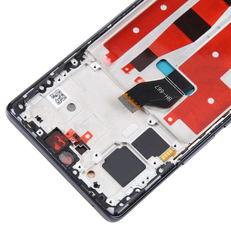 Original LCD Screen For Honor 70 Digitizer Full Assembly with Frame(Black)