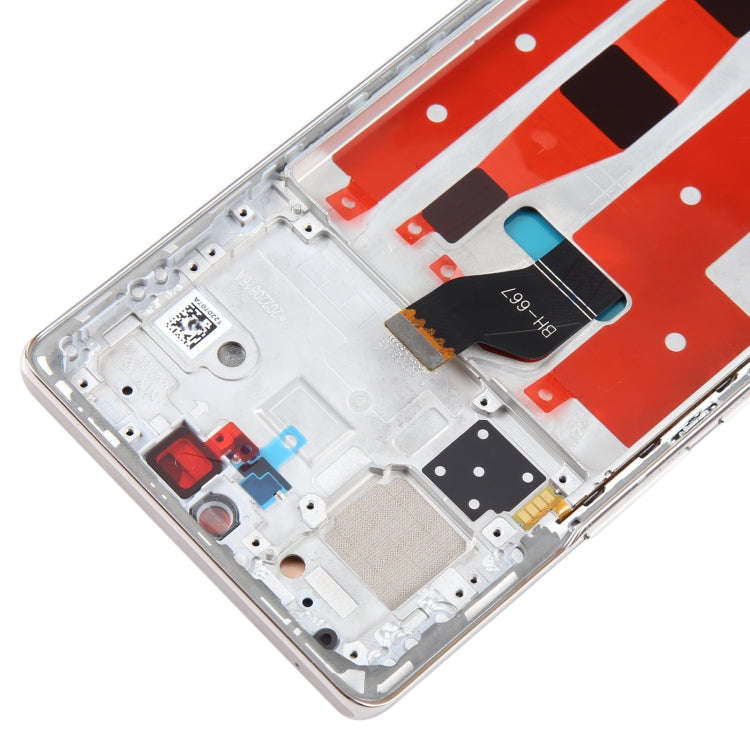Original LCD Screen For Honor 70 Digitizer Full Assembly with Frame(Gold)