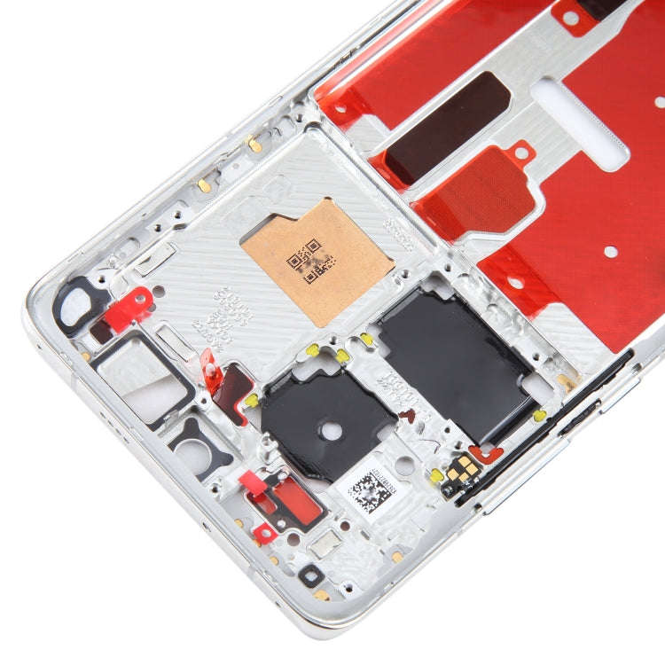 For Huawei P50 Pro Front Housing LCD Frame Bezel Plate(Silver)