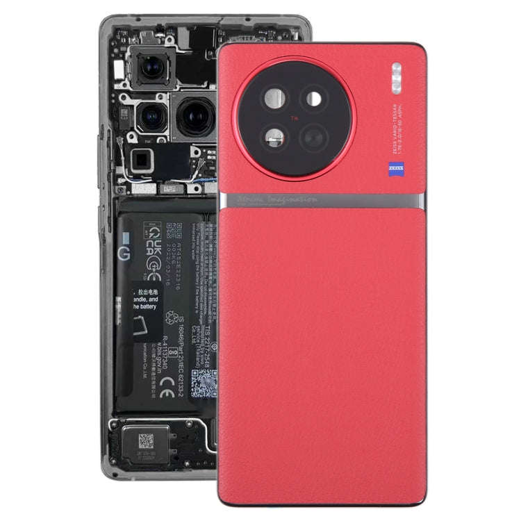 For vivo X90 Original Battery Back Cover with Camera Lens Cover(Red)