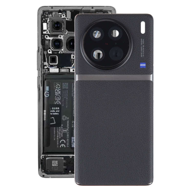 For vivo X90 Pro Original Battery Back Cover with Camera Lens Cover(Black)