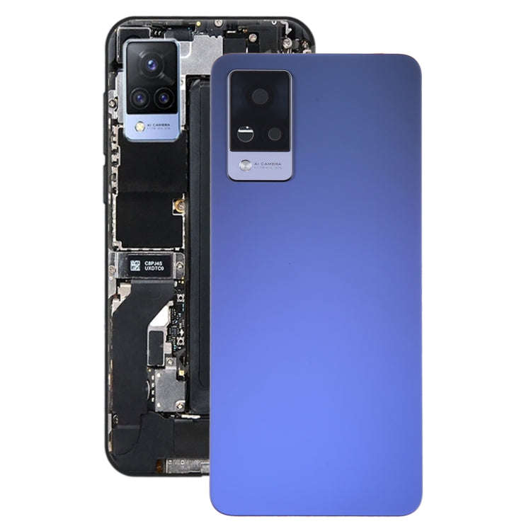 For vivo V21 Original Battery Back Cover with Camera Lens Cover(Blue)