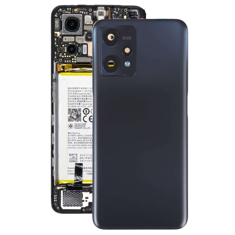 For Realme 9 Pro Original Battery Back Cover with Camera Lens Cover(Black)