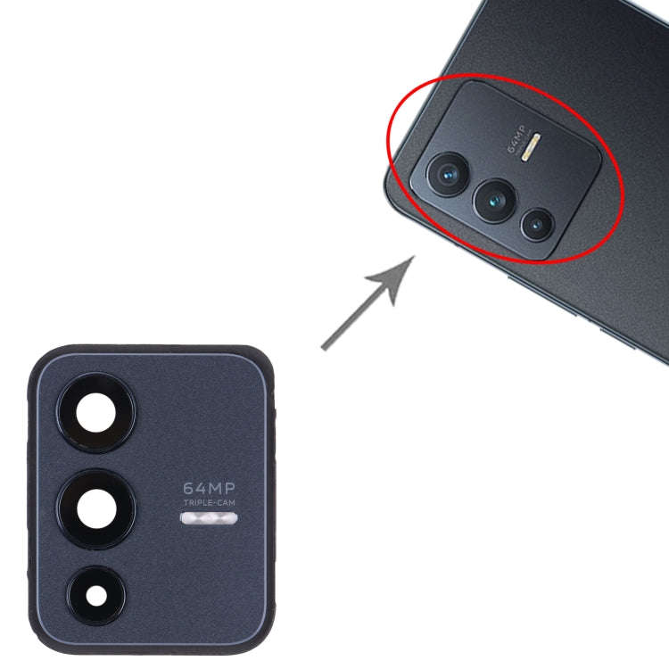 For vivo V23 5G Original Camera Lens Cover (Black)