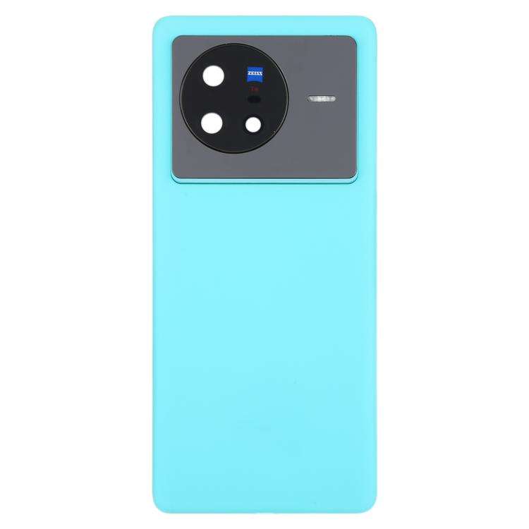 For vivo X80 Battery Back Cover with Camera Lens Cover(Blue)