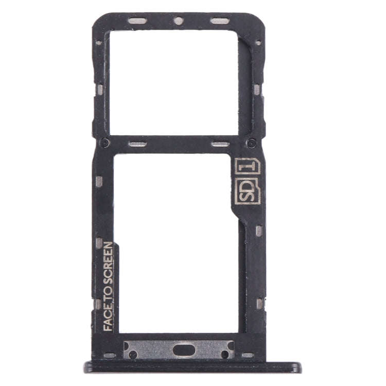 For Motorola Moto G7 Power US Version SIM Card Tray + Micro SD Card Tray (Black)