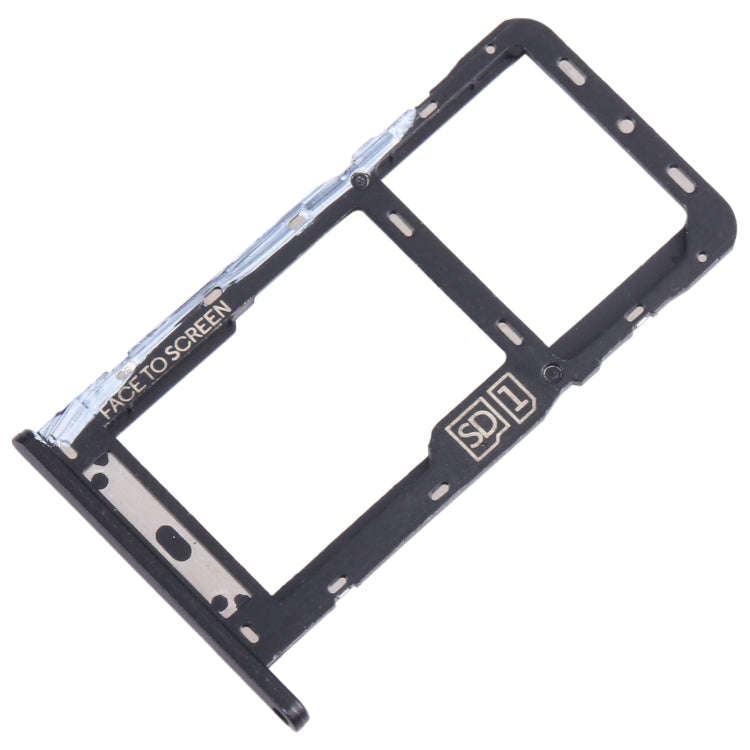 For Motorola Moto G7 Power US Version SIM Card Tray + Micro SD Card Tray (Black)