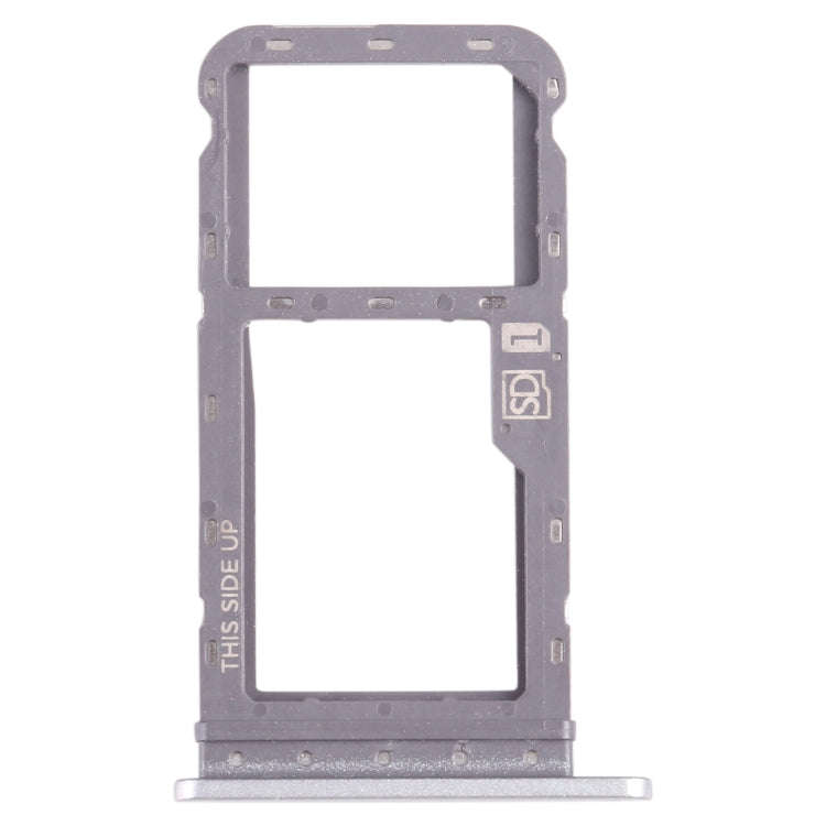 For Motorola Moto G Power 2021 SIM Card Tray + Micro SD Card Tray (Silver)