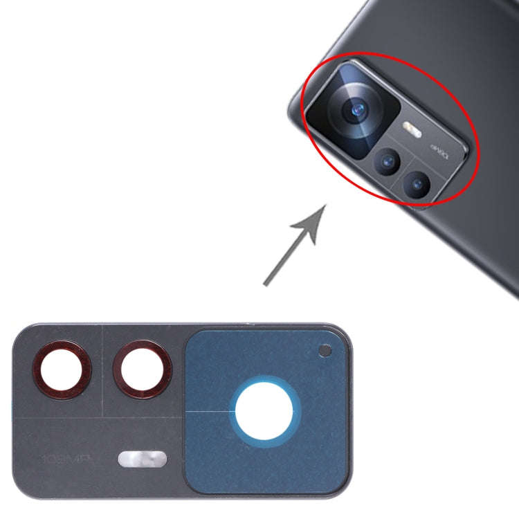 Original Back Camera Lens Frame for Xiaomi 12T (Black)