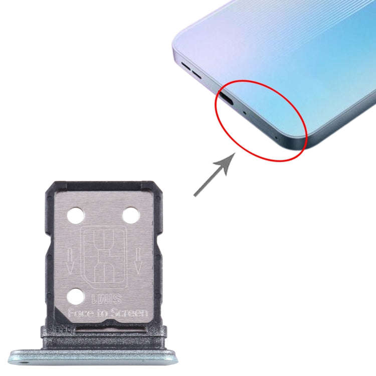 For OnePlus 10R 80W CPH2411 SIM Card Tray + SIM Card Tray (Green)