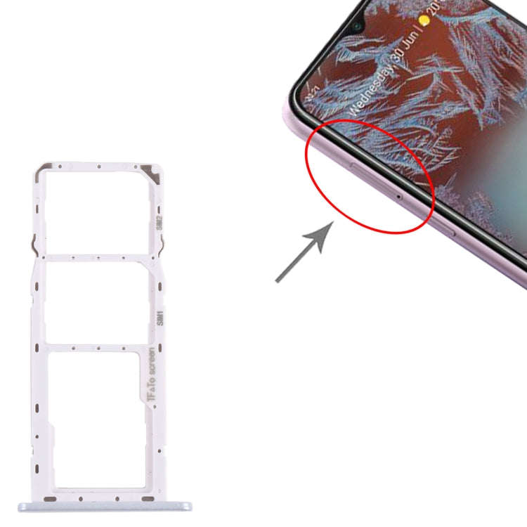 For Nokia G10 Original SIM + SIM + Micro SD Card Tray (Silver)