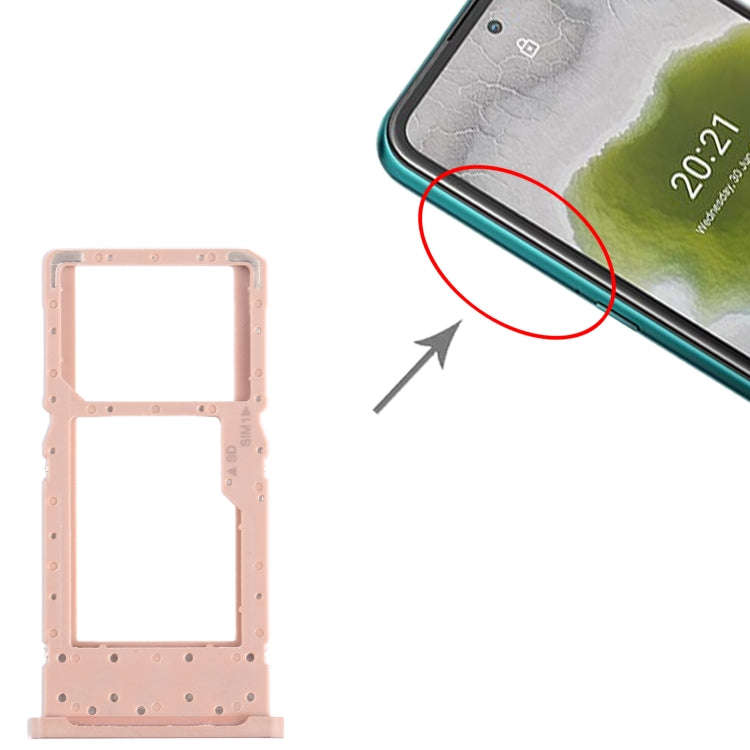 For Nokia X10 Original SIM + SIM / Micro SD Card Tray (Gold)