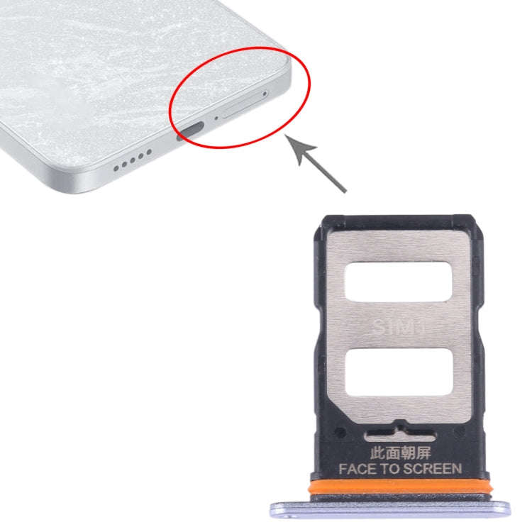For Xiaomi Redmi Note 13 Pro 5G SIM Card Tray + SIM Card Tray (Purple)