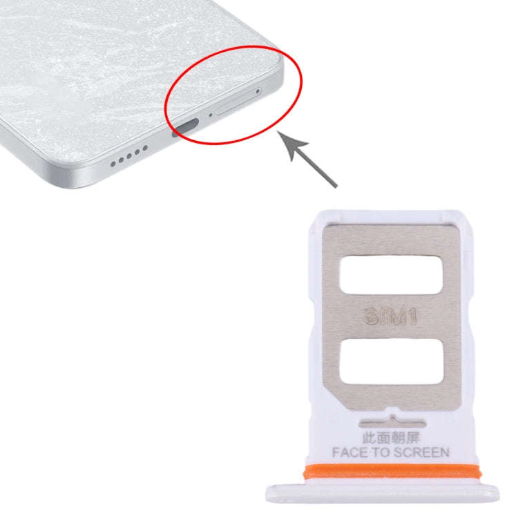 For Xiaomi Redmi Note 13 Pro 5G SIM Card Tray + SIM Card Tray (White)