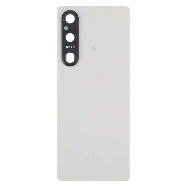 For Sony Xperia 1 V Original Battery Back Cover with Camera Lens Cover(Silver)