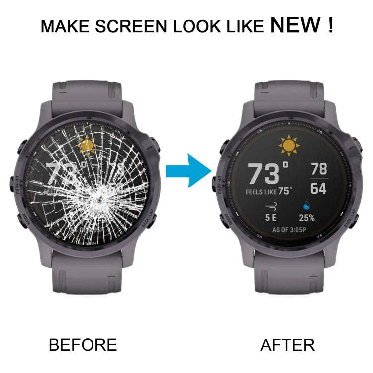 For Garmin Fenix 6S Pro LCD Screen Digitizer Full Assembly With Frame (Black)
