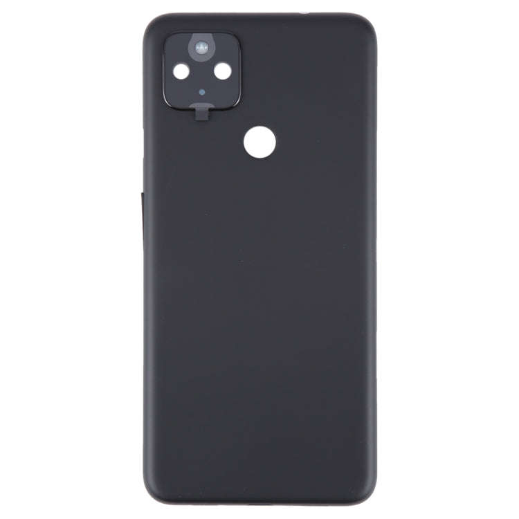 For Google Pixel 4A 5G Battery Back Cover with Camera Lens Cover(Black)