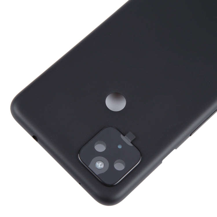 For Google Pixel 4A 5G Battery Back Cover with Camera Lens Cover(Black)