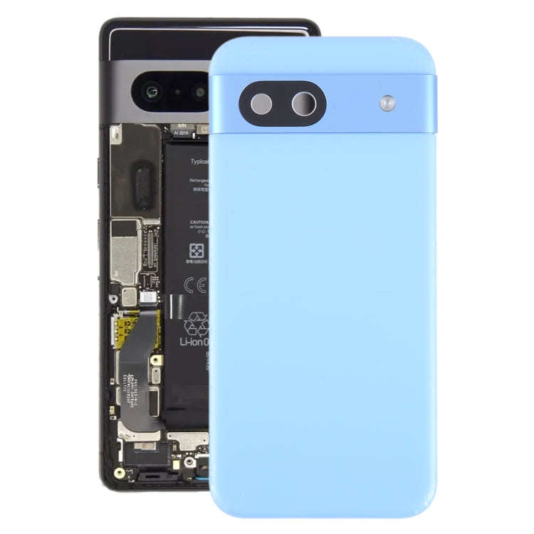 For Google Pixel 8A Battery Back Cover with Camera Lens Cover(Blue)