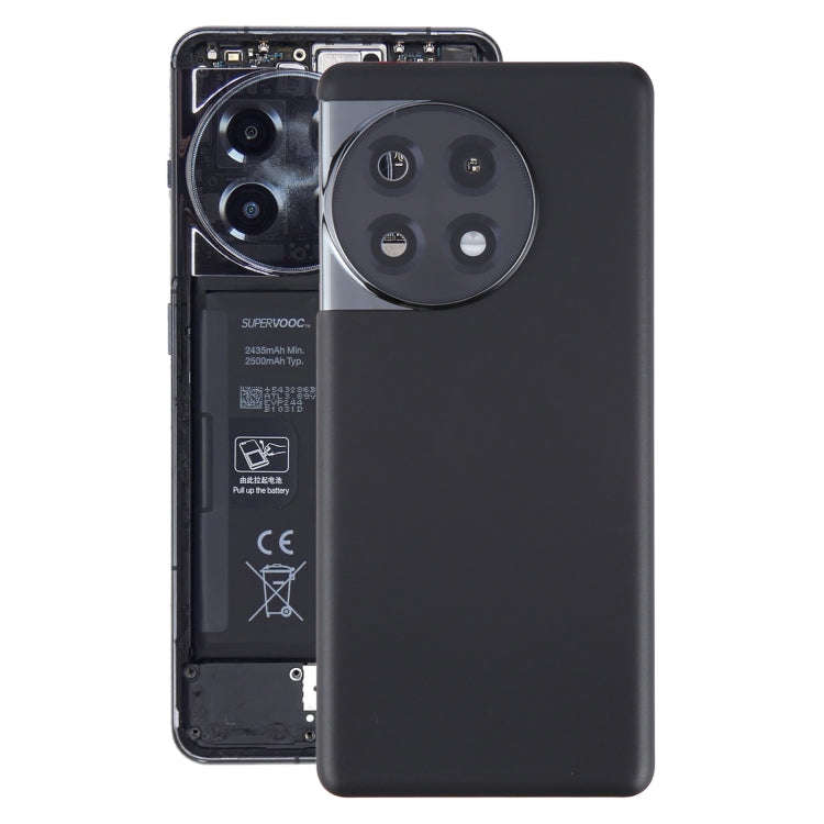 For OnePlus 11R Battery Back Cover with Camera Lens Cover(Black)