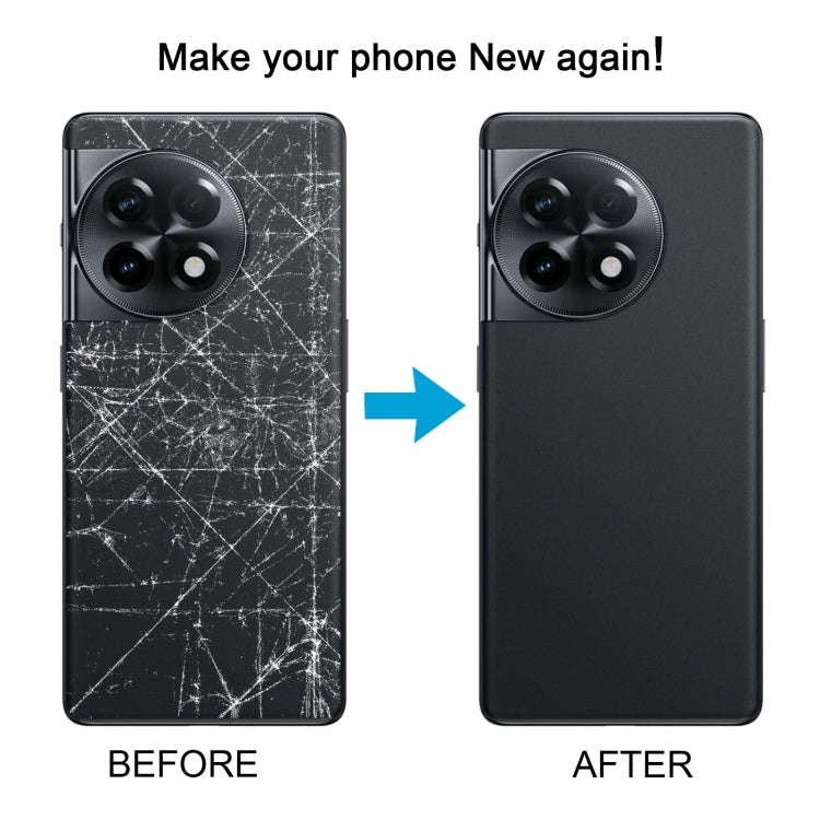 For OnePlus 11R Battery Back Cover with Camera Lens Cover(Black)