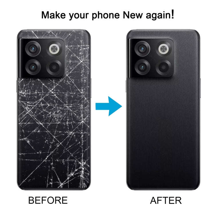 For OnePlus 10T Battery Back Cover with Camera Lens Cover(Black)