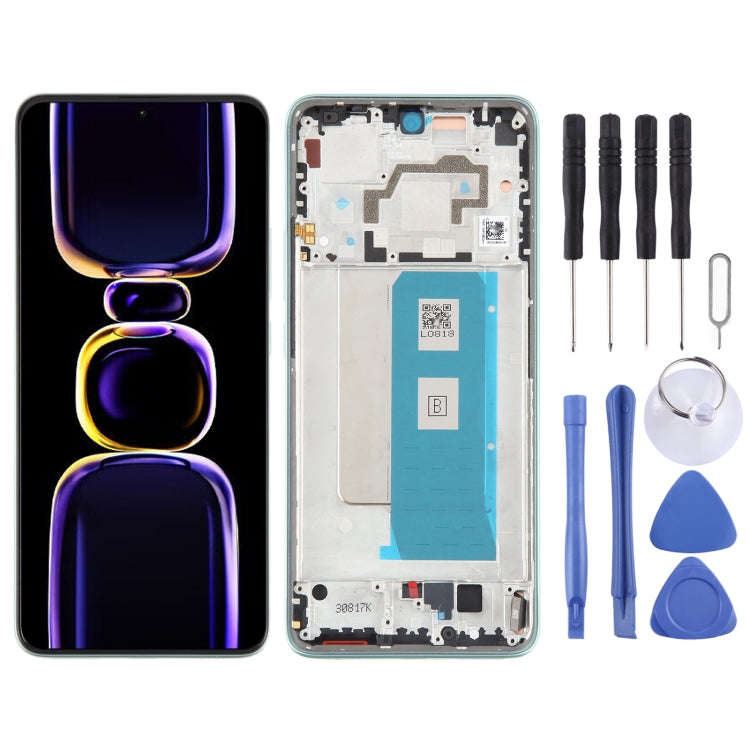 For Xiaomi Redmi K60 Original OLED Material LCD Screen Digitizer Full Assembly with Frame (Green)