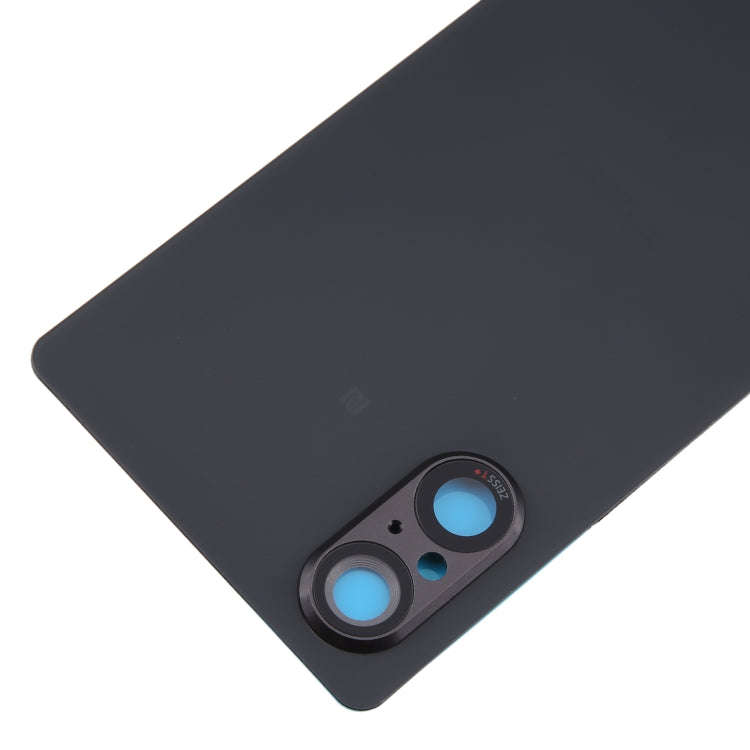 For Sony Xperia 5 V Battery Back Cover with Camera Lens Cover(Black)
