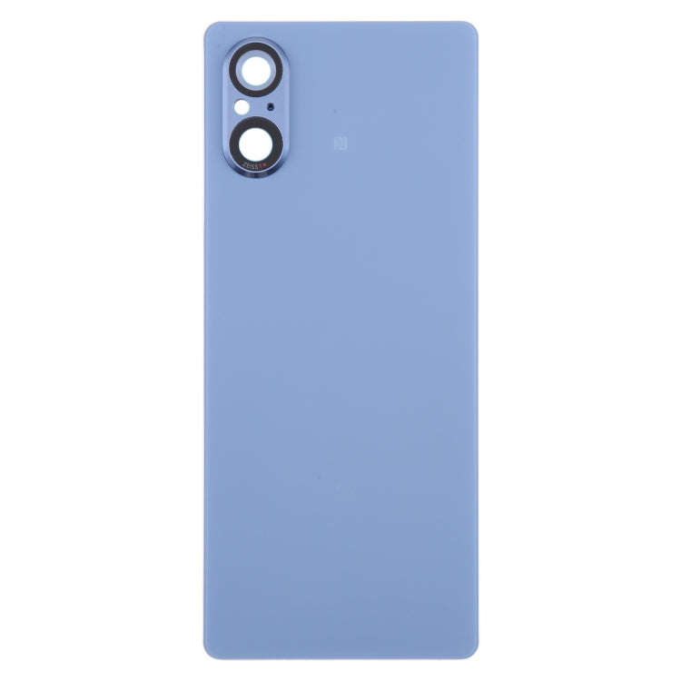 For Sony Xperia 5 V Battery Back Cover with Camera Lens Cover(Blue)