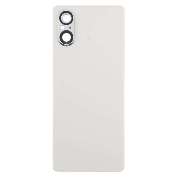 For Sony Xperia 5 V Battery Back Cover with Camera Lens Cover(Silver)