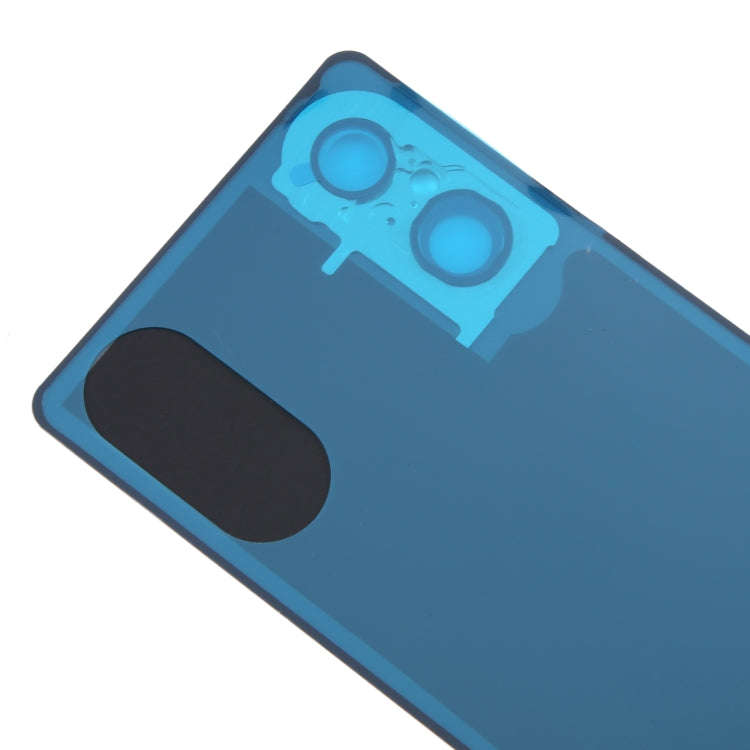 For Sony Xperia 5 V Battery Back Cover with Camera Lens Cover(Silver)