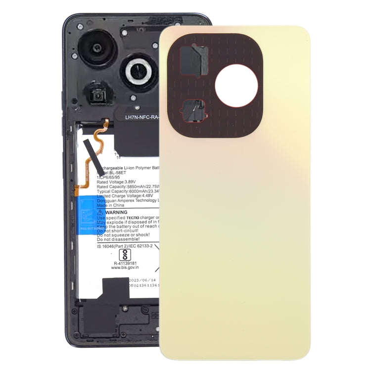 For Infinix Smart 8 Pro Original Battery Back Cover(Gold)